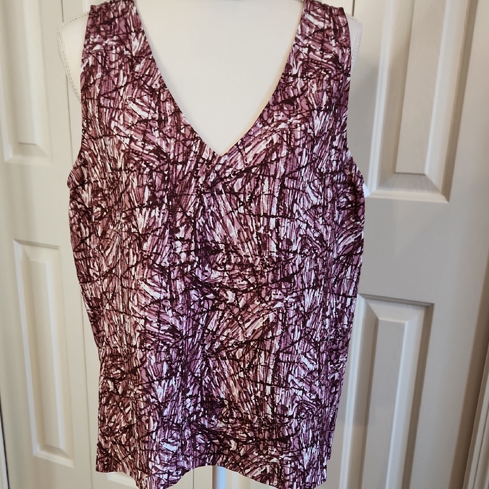 Nordstrom Red and Purple Sleeveless Tank Top